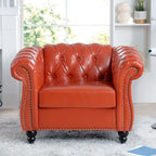 Fauteuil club Chesterfield en cuir PU Winston de Christopher Knight Home