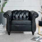 Fauteuil club Chesterfield en cuir PU Winston de Christopher Knight Home