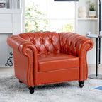 Fauteuil club Chesterfield en cuir PU Winston de Christopher Knight Home