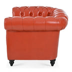 Fauteuil club Chesterfield en cuir PU Winston de Christopher Knight Home