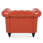 Fauteuil club Chesterfield en cuir PU Winston de Christopher Knight Home