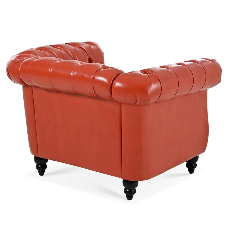 Fauteuil club Chesterfield en cuir PU Winston de Christopher Knight Home