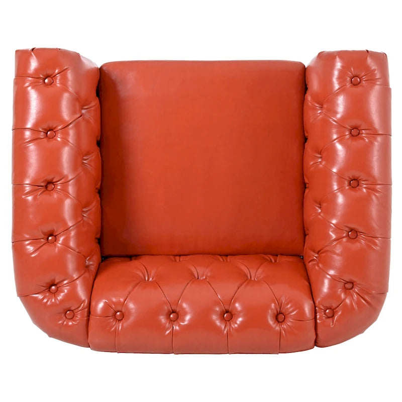 Fauteuil club Chesterfield en cuir PU Winston de Christopher Knight Home