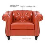 Fauteuil club Chesterfield en cuir PU Winston de Christopher Knight Home