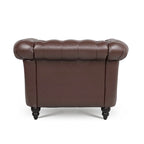 Fauteuil club Chesterfield en cuir PU Winston de Christopher Knight Home