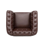 Fauteuil club Chesterfield en cuir PU Winston de Christopher Knight Home