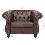 Fauteuil club Chesterfield en cuir PU Winston de Christopher Knight Home