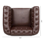 Fauteuil club Chesterfield en cuir PU Winston de Christopher Knight Home