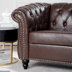 Fauteuil club Chesterfield en cuir PU Winston de Christopher Knight Home