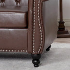 Fauteuil club Chesterfield en cuir PU Winston de Christopher Knight Home