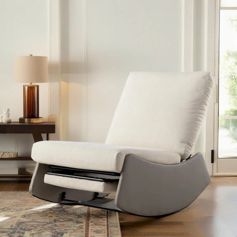 Fauteuil inclinable à bascule moderne GDFStudio avec repose-pieds