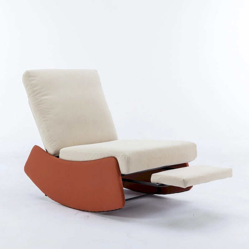 Fauteuil inclinable à bascule moderne GDFStudio avec repose-pieds