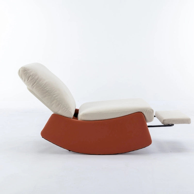 Fauteuil inclinable à bascule moderne GDFStudio avec repose-pieds