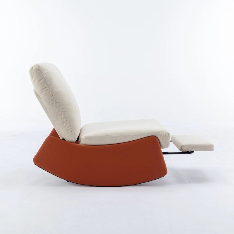Fauteuil inclinable à bascule moderne GDFStudio avec repose-pieds
