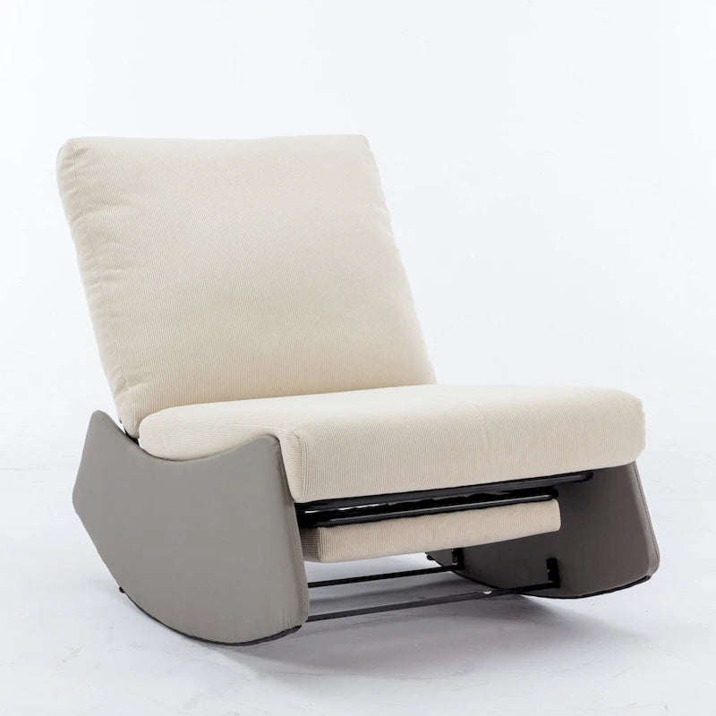 Fauteuil inclinable à bascule moderne GDFStudio avec repose-pieds