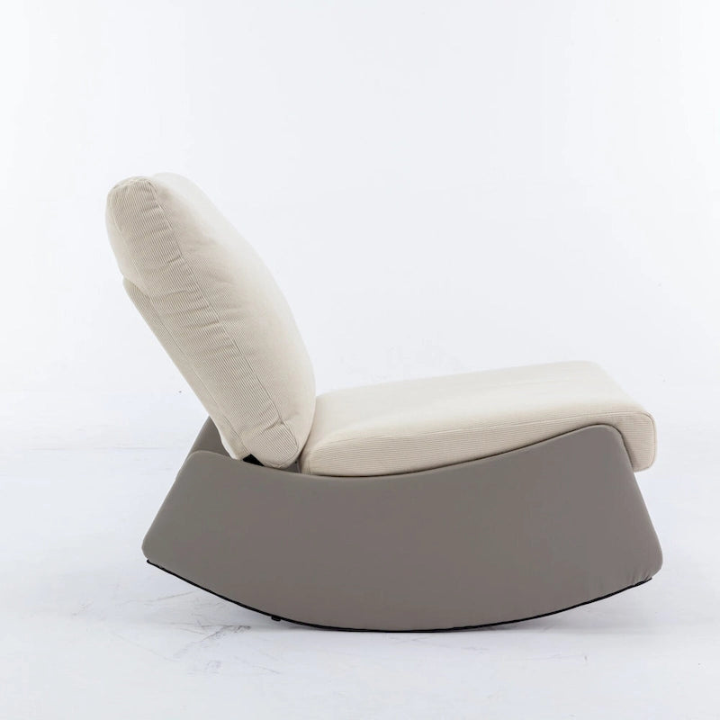 Fauteuil inclinable à bascule moderne GDFStudio avec repose-pieds
