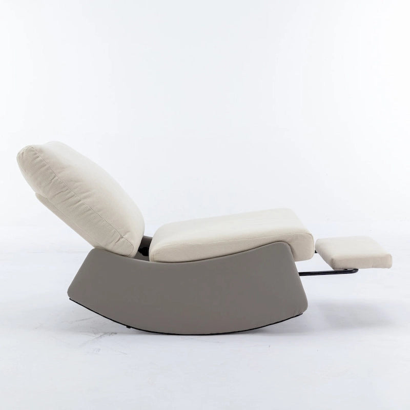 Fauteuil inclinable à bascule moderne GDFStudio avec repose-pieds