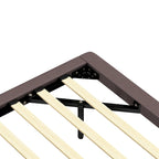 Ensemble lit suspendu Korli moderne en cuir capitonné avec tête de lit et éclairage LED par Christopher Knight Home