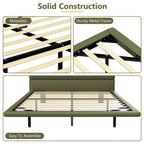 Ensemble lit suspendu Korli moderne en cuir capitonné avec tête de lit et éclairage LED par Christopher Knight Home