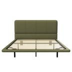 Ensemble lit suspendu Korli moderne en cuir capitonné avec tête de lit et éclairage LED par Christopher Knight Home