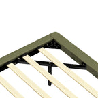 Ensemble lit suspendu Korli moderne en cuir capitonné avec tête de lit et éclairage LED par Christopher Knight Home