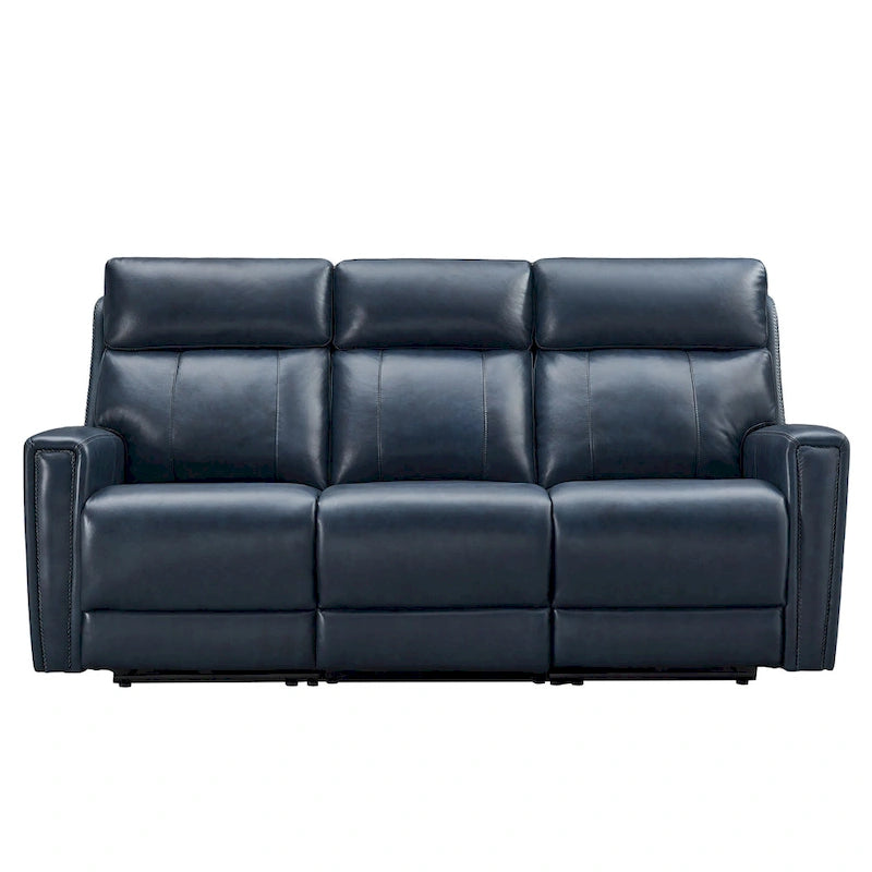 Canapé inclinable électrique zéro gravité en cuir véritable de 81,5 pouces avec appui-tête électrique et ports USB et USB-C.