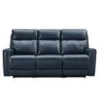 Canapé inclinable électrique zéro gravité en cuir véritable de 81,5 pouces avec appui-tête électrique et ports USB et USB-C.