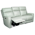 Canapé inclinable électrique zéro gravité en cuir véritable de 81,5 pouces avec appui-tête électrique et ports USB et USB-C.