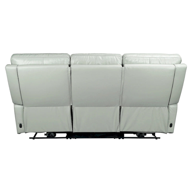 Canapé inclinable électrique zéro gravité en cuir véritable de 81,5 pouces avec appui-tête électrique et ports USB et USB-C.