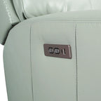 Canapé inclinable électrique zéro gravité en cuir véritable de 81,5 pouces avec appui-tête électrique et ports USB et USB-C.