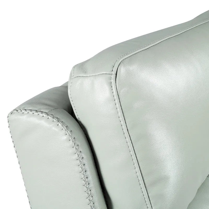 Canapé inclinable électrique zéro gravité en cuir véritable de 81,5 pouces avec appui-tête électrique et ports USB et USB-C.