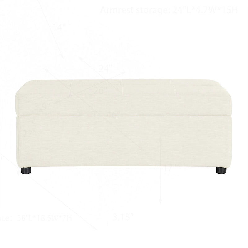 Lit-lit ottoman pliant polyvalent pour un hébergement confortable