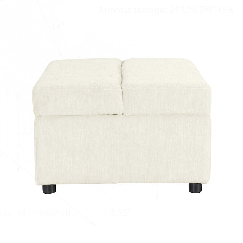 Lit-lit ottoman pliant polyvalent pour un hébergement confortable