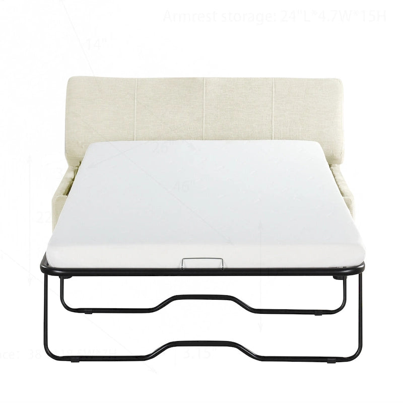 Lit-lit ottoman pliant polyvalent pour un hébergement confortable