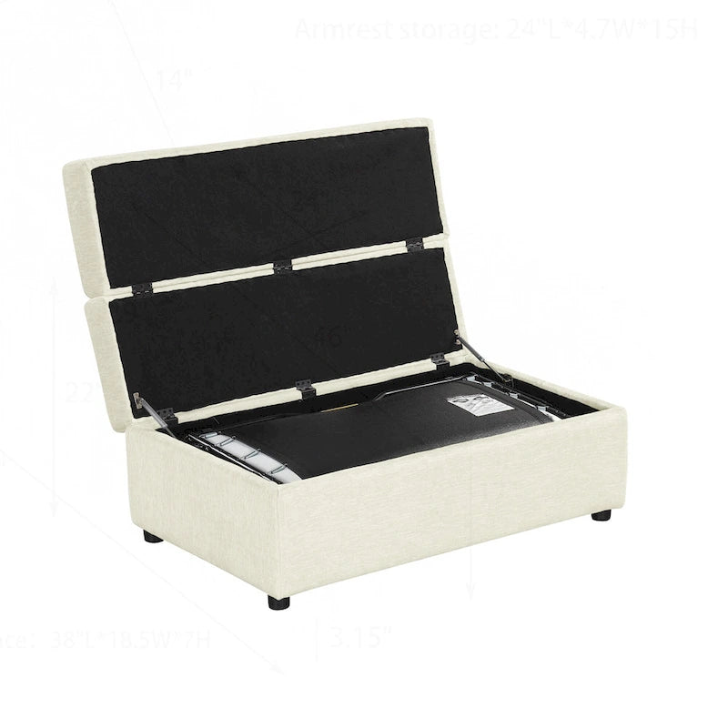 Lit-lit ottoman pliant polyvalent pour un hébergement confortable