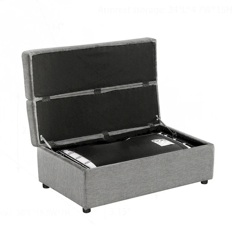 Lit-lit ottoman pliant polyvalent pour un hébergement confortable