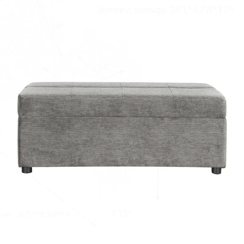 Lit-lit ottoman pliant polyvalent pour un hébergement confortable