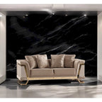 Canapé deux places Renillo en velours capitonné