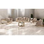 Canapé deux places Renillo en velours capitonné