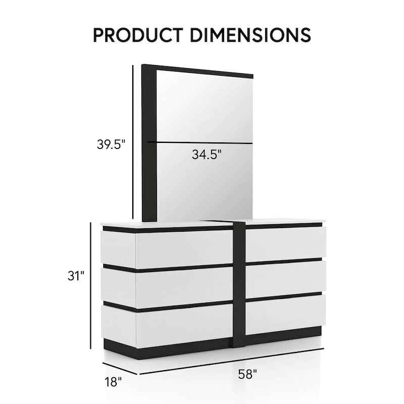 Ensemble de chambre à coucher moderne Conjira 4 pièces en bois blanc avec rangement de Furniture of America