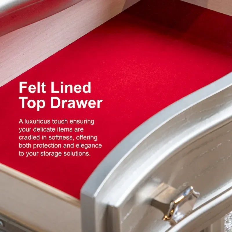 Ensemble de chambre à coucher moderne Conjira 4 pièces en bois blanc avec rangement de Furniture of America