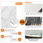 Table de salle à manger moderne avec structure en métal et plateau en pierre frittée