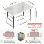 Table de salle à manger moderne avec structure en métal et plateau en pierre frittée