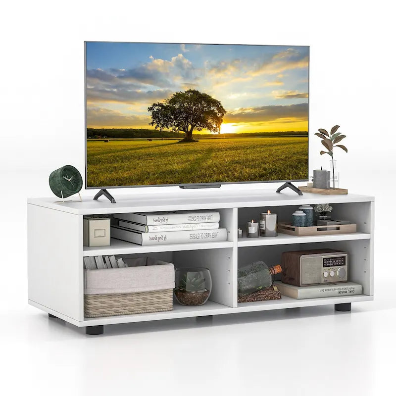 Meuble TV Gymax avec 4 compartiments