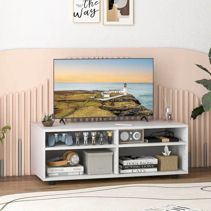 Meuble TV Gymax avec 4 compartiments