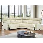 104  W 3-Color Genuine Leather Power Reclining sectional sofa With Zero Gravity, USB&USB-C Ports, 2StationaryArmlesschairs