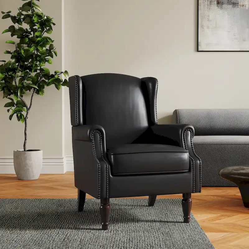 Fauteuil d'appoint rembourré à motifs pour salon