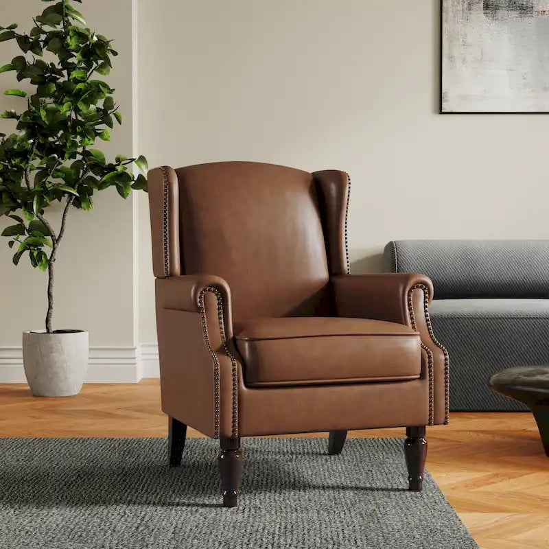 Fauteuil d'appoint rembourré à motifs pour salon