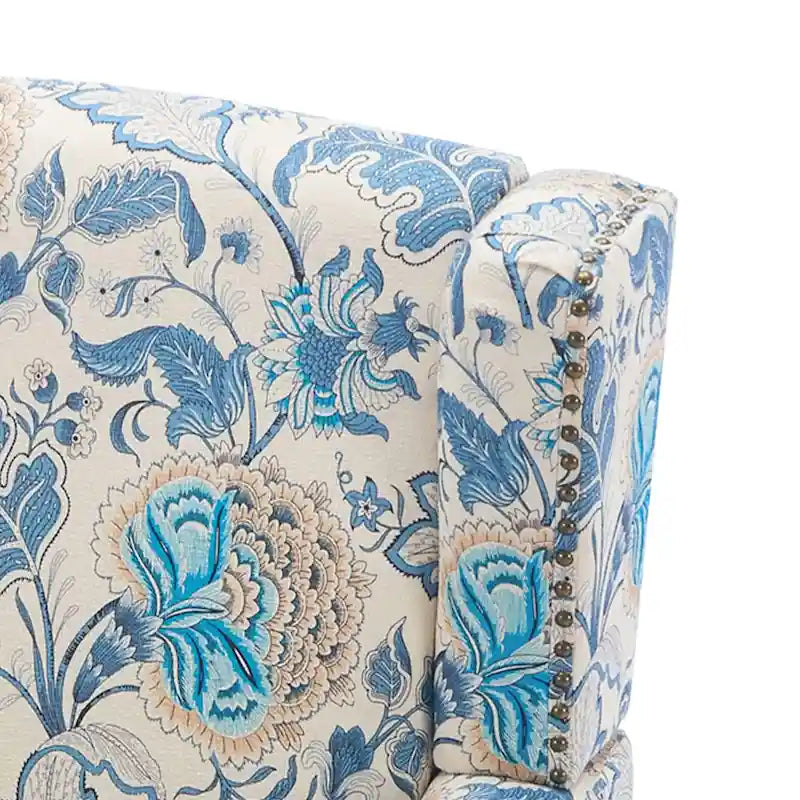Fauteuil d'appoint rembourré à motifs pour salon