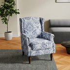 Fauteuil d'appoint rembourré à motifs pour salon